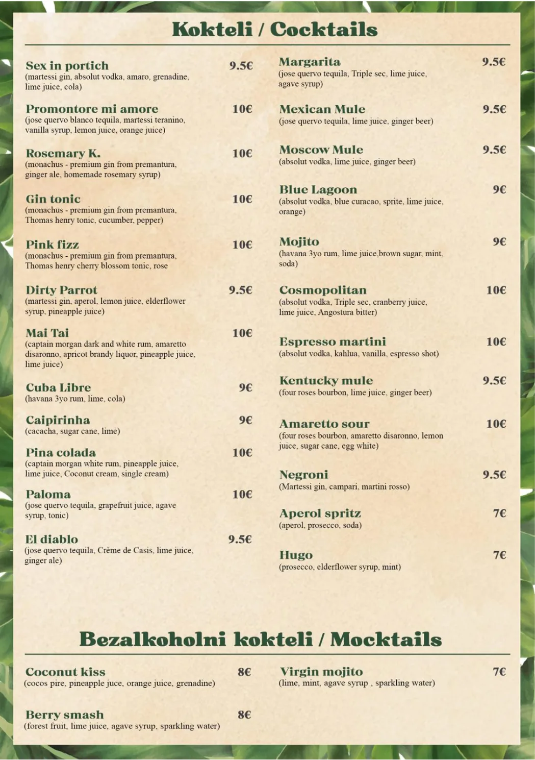 Menu page 3