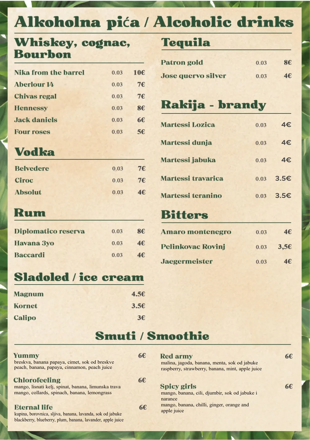 Menu page 5